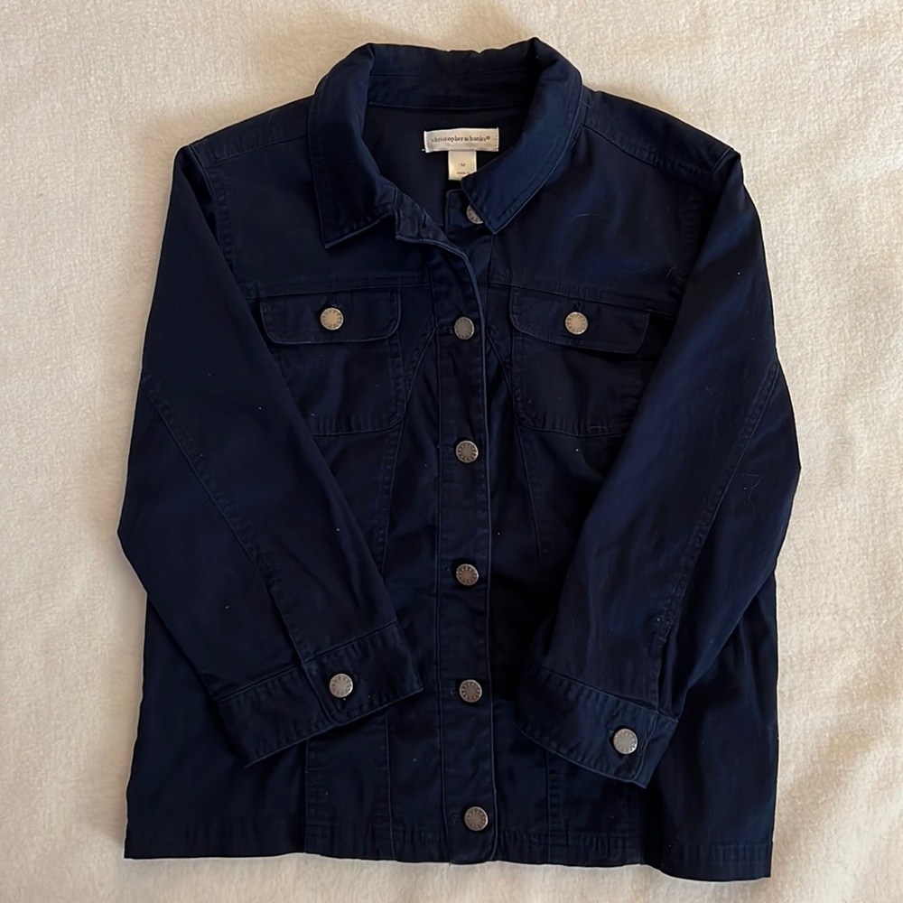 Christopher & Banks Navy Blue Medium Lightweight Jacket